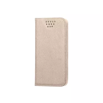 iLike Universal Magnet Case, skirtas 5.5-5.7 colio išmaniesiems telefonams, Atsukamas piniginės dėklas su kortelių kišenėmis ir stovu, Auksinis