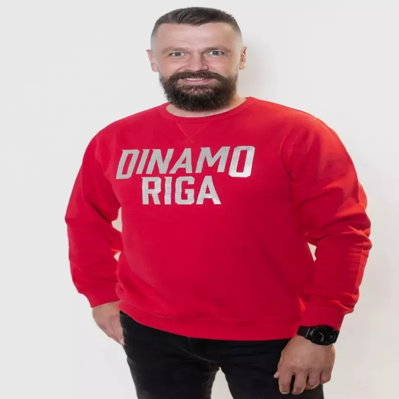 Dinamo moteriški marškinėliai L DINAMO su raudonu metalizuotu spaudiniu balti