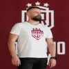 Dinamo vyriški marškinėliai XL «DINAMO» su raudonu metalizuotu spaudiniu balti