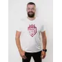 Dinamo vyriški marškinėliai XL «DINAMO» su raudonu metalizuotu spaudiniu balti