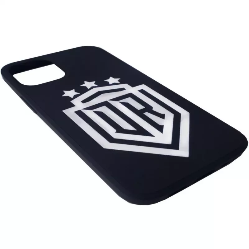 Evelatus iPhone 12 Pro Soft Touch Silicone Case DR Logo N1 White Black