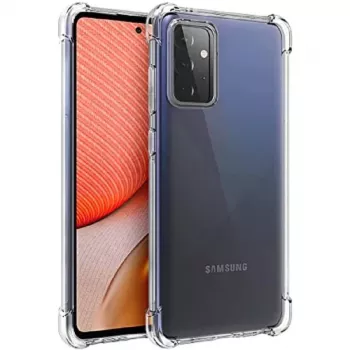 Evelatus Samsung Galaxy A72 Military Shockproof Silicone Case TPU Transparent