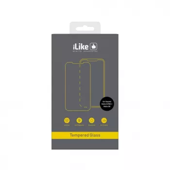 iLike Screen Protector for Xiaomi Redmi Note 9 Pro/9S, 0.33mm Flat Clear Tempered Glass