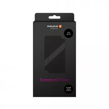 EVELATUS Apple iPhone 12 / 12 Pro 6,1 inch 2.5D Full Cover Japan Glue Grūdinto stiklo ekrano apsauga nuo statinės elektros