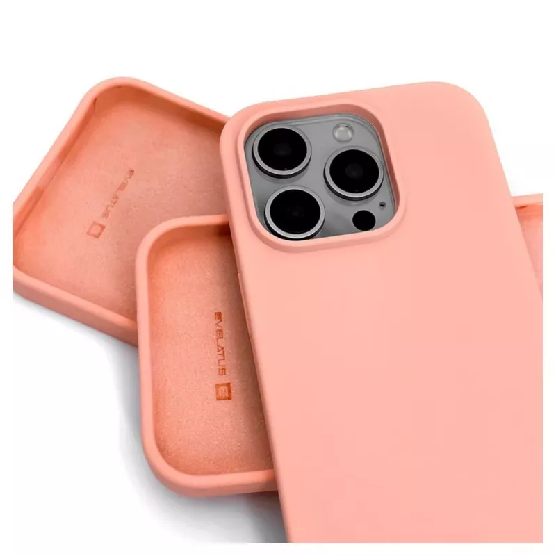 Evelatus Apple iPhone 14 Pro 6.1 Premium Soft Touch Silicone Case Light Pink