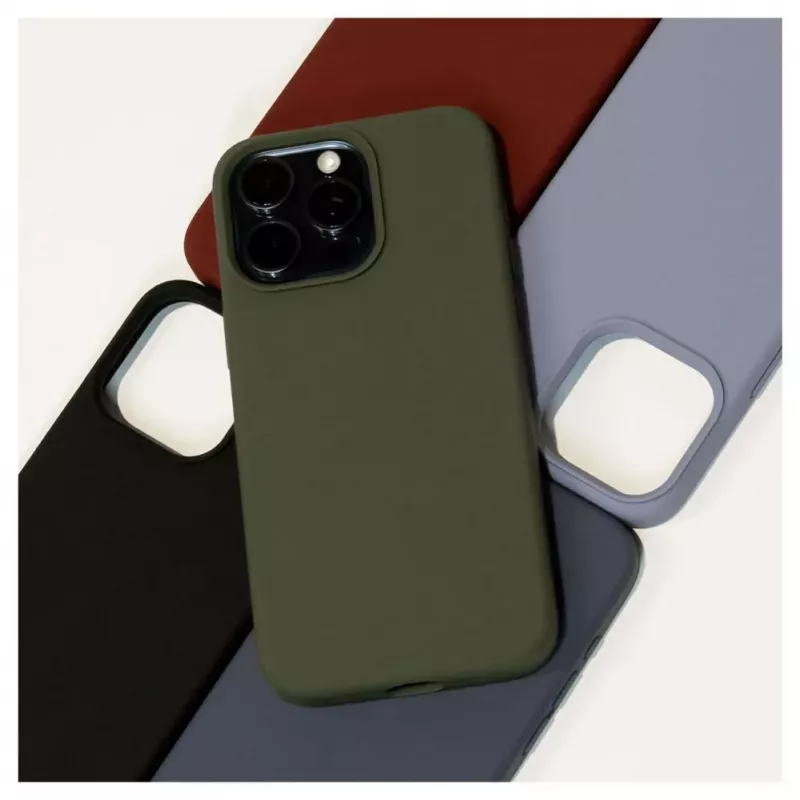 EVELATUS Premium Soft Touch Silicone Case, skirta Apple iPhone 14 Pro Max 6.7 - juoda