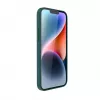 Evelatus Apple iPhone 14 Plus Natūralios odos dėklas su MagSafe tamsiai žalias