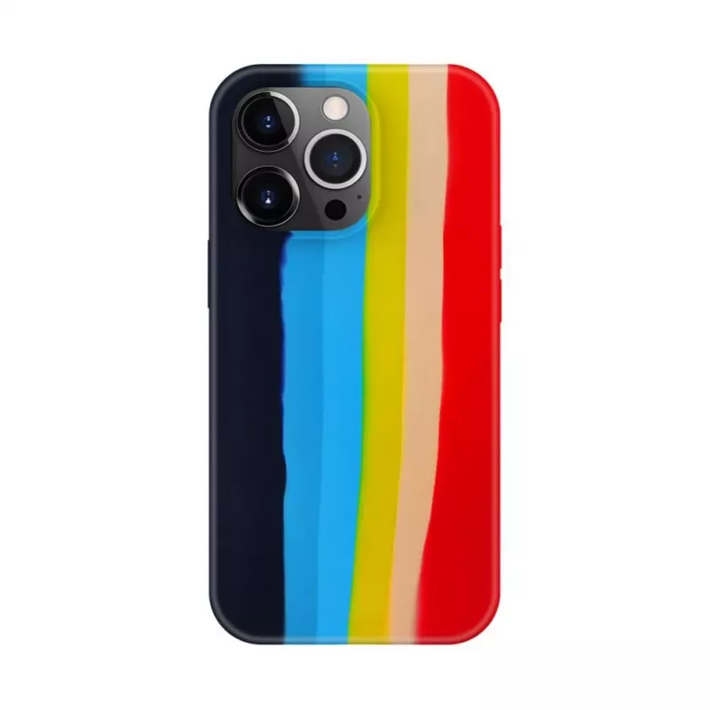 Evelatus Apple iPhone 13 Pro Max Silikoninis Dėklas Įvairiaspalvis Vaivorykštinis
