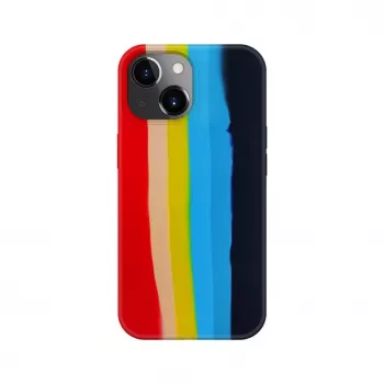 Evelatus Apple iPhone 14 Silikoninis Dėklas Įvairiaspalvis Vaivorykštinis