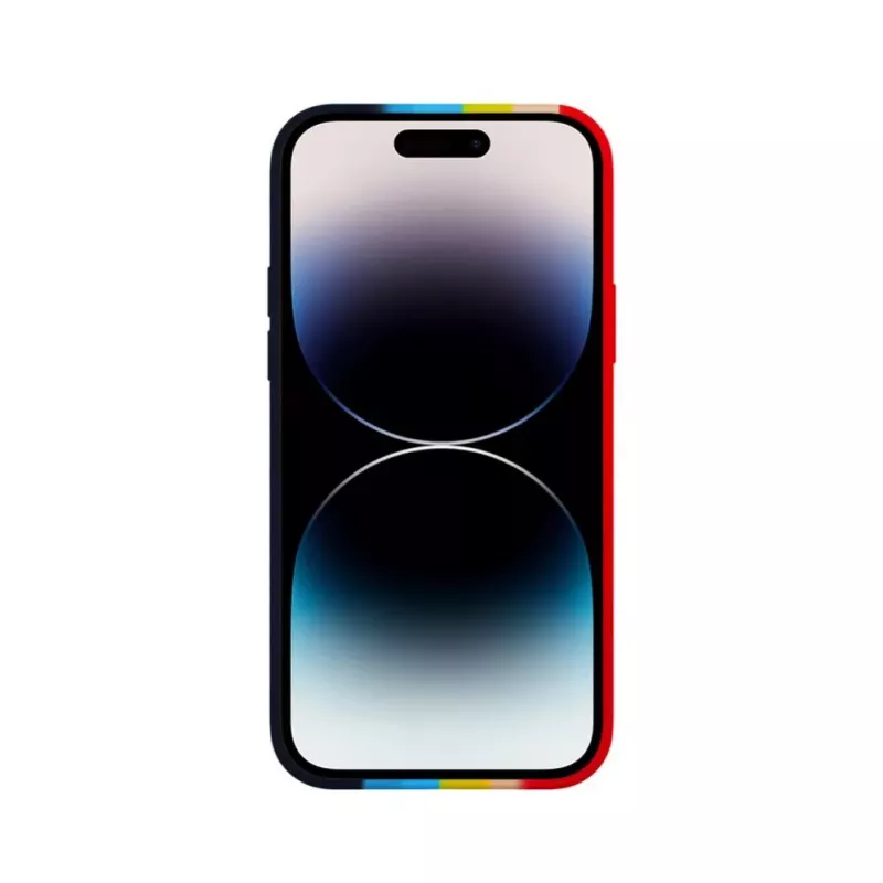 Evelatus Apple iPhone 14 Pro Max Silikoninis Dėklas Įvairiaspalvis Vaivorykštė