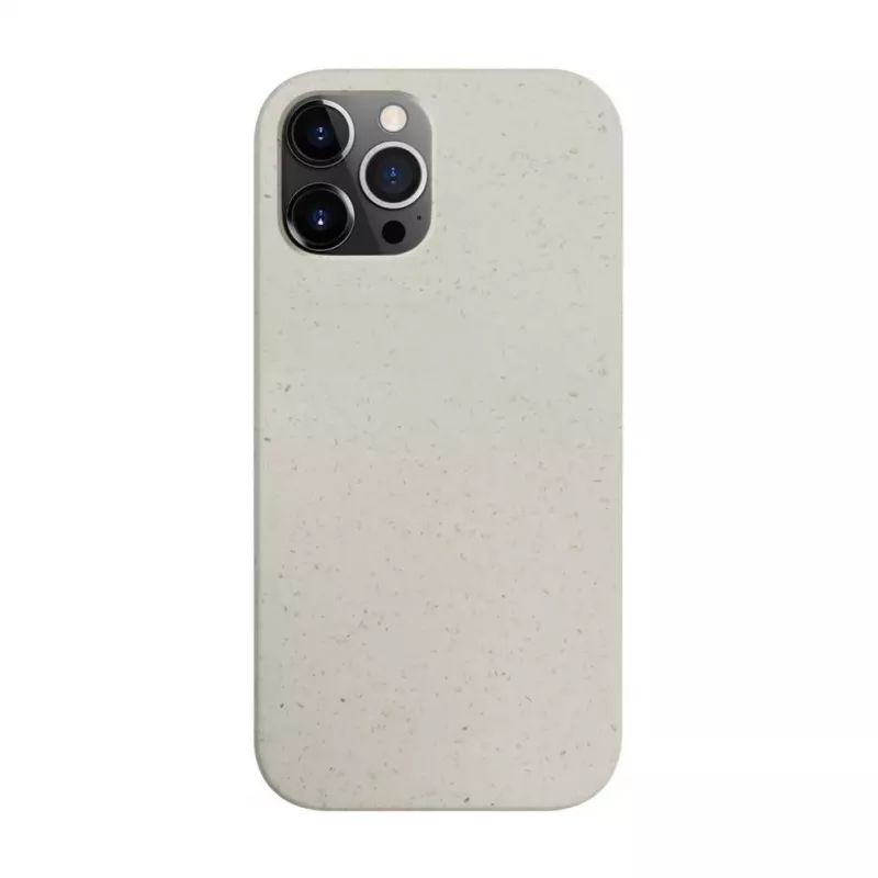 iLike Apple iPhone 12 Pro Max Silicone Case Eco Print Design White
