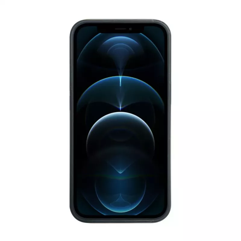 iLike Apple iPhone 12 Pro Max Silikoninis plastikinis dėklas Eco Print dizainas Juodas