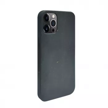 iLike Apple iPhone 12 Pro Max Silikoninis plastikinis dėklas Eco Print dizainas Juodas