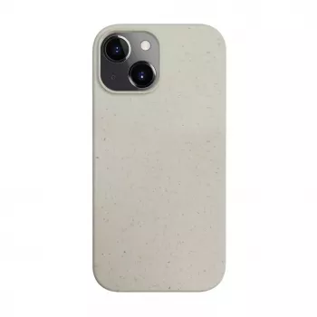 iLike Apple iPhone 13 Silikoninis plastikinis dėklas Eco Print dizainas Baltas
