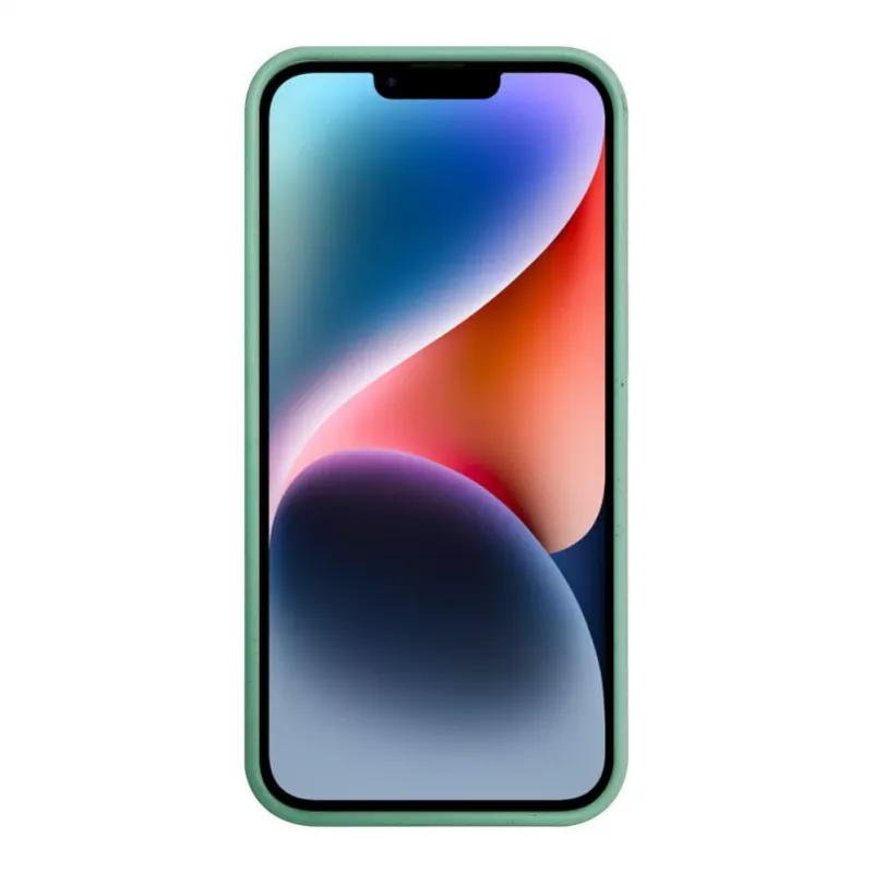 iLike Apple iPhone 14 Silikoninis plastikinis dėklas Eco Print dizainas Flower Green