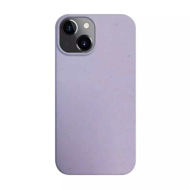 iLike Apple iPhone 14 Silikoninis plastikinis dėklas Eco Print dizainas Gėlė Violetinė