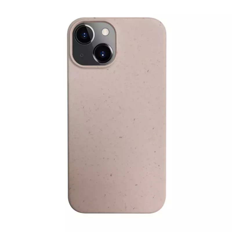 iLike Apple iPhone 14 Silikoninis plastikinis dėklas Eco Print dizainas smėlio spalvos
