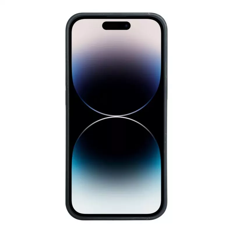 iLike Apple iPhone 14 Pro Max Silicone Plastic Case Eco Print Design Black