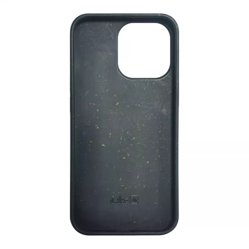 iLike Apple iPhone 14 Pro Max Silicone Plastic Case Eco Print Design Black