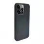 iLike Apple iPhone 14 Pro Max Silicone Plastic Case Eco Print Design Black