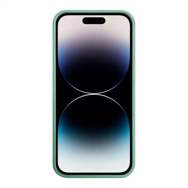 iLike Apple iPhone 14 Pro Max Silikoninis Plastikinis Dėklas Eco Print Dizainas Gėlės Žalia