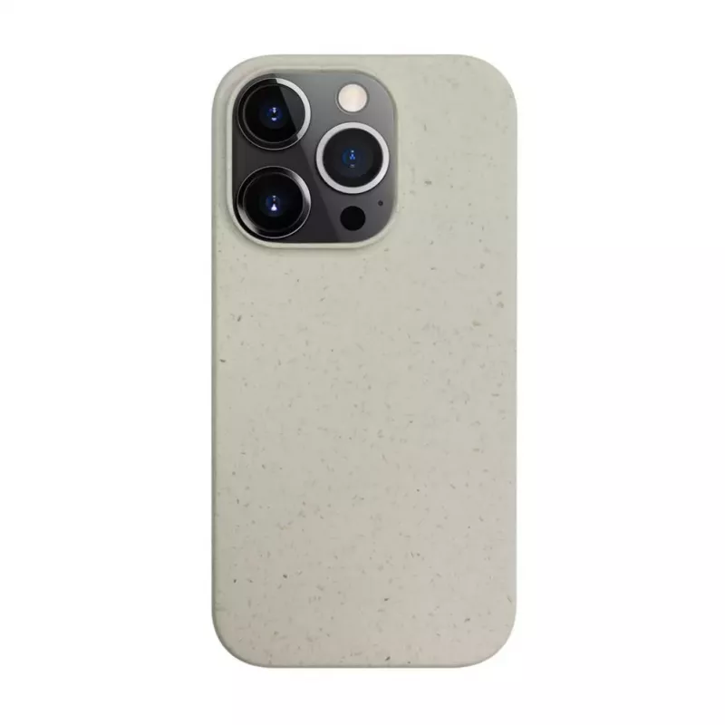 iLike Apple iPhone 14 Pro Silicone Plastic Case Eco Print Design White