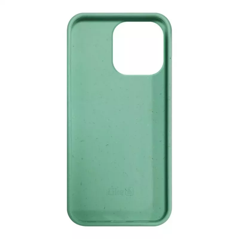 iLike Apple iPhone 14 Pro Silicone Plastic Case Eco Print Design Flower Green