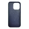 iLike Apple iPhone 14 Pro Silicone Plastic Case Eco Print Design Blue