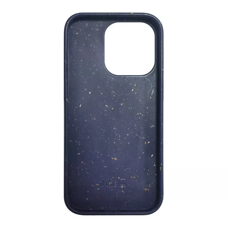 iLike Apple iPhone 14 Pro Silicone Plastic Case Eco Print Design Blue
