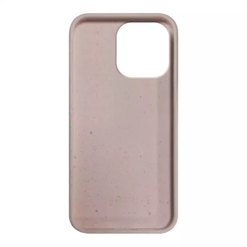iLike Apple iPhone 14 Pro Silicone Plastic Case Eco Print Design Beige