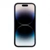 iLike Apple iPhone 14 Pro Max Silicone Plastic Case Eco Print Design Blue