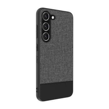 iLike Samsung Galaxy S23 Plus Plastic Leather Back Cover Gray