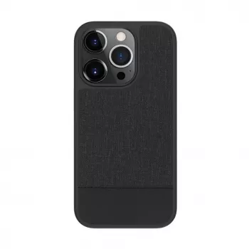 iLike Apple iPhone 14 Pro Plastic Leather Back Cover Black