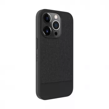 iLike Apple iPhone 14 Pro Plastic Leather Back Cover Black