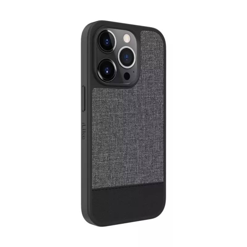 iLike Apple iPhone 14 Pro Max Plastikinės odos galinis dangtelis Pilka