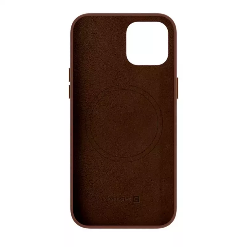 Evelatus Apple iPhone 14 Genuine Leather Case with MagSafe Brown