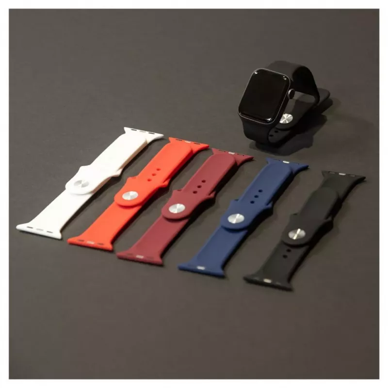 Evelatus Apple Watch 38/40/41mm Silicone Loop Watch Straps (110mm S/M) Blue