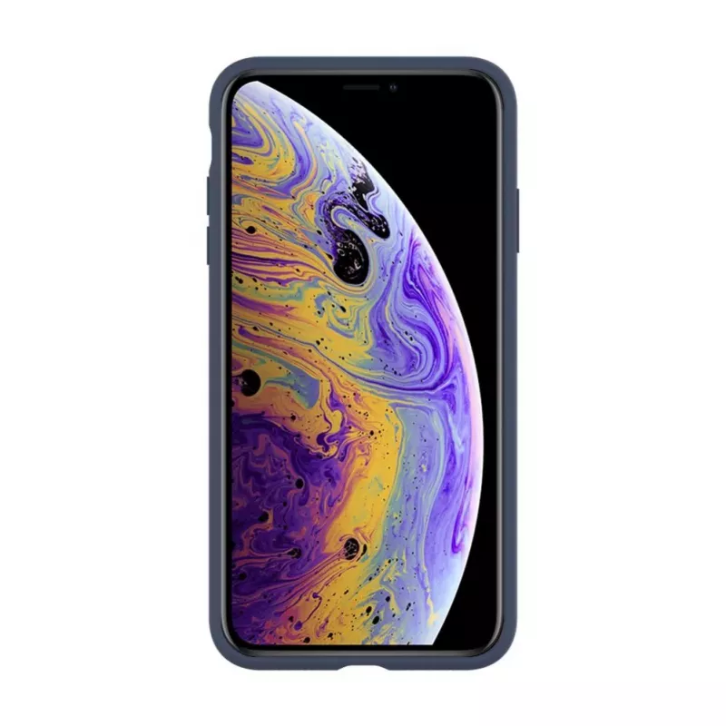 Evelatus Apple iPhone Xs Max Premium Soft Touch Silicone Case Midnight Blue