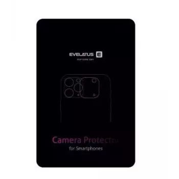 Evelatus Samsung Galaxy S23 Full Camera Lens Protector Armor – Grūdintas stiklas su aliuminio rėmu, 9H kietumas, juoda