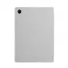 Evelatus Galaxy Tab A8 10.5 (2021) Book Cover su imituotu mikropluošto vidumi sidabrinė