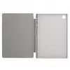 Evelatus Galaxy Tab A8 10.5 (2021) Book Cover su imituotu mikropluošto vidumi sidabrinė