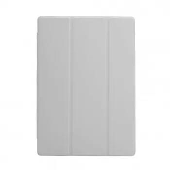 Evelatus Galaxy Tab A8 10.5 (2021) Book Cover su imituotu mikropluošto vidumi sidabrinė