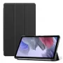 Evelatus Galaxy Tab A7 Lite Book Case su imitaciniu mikropluošto vidumi, juoda
