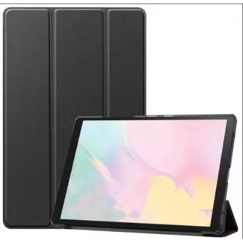 Evelatus Galaxy Tab A7 10.4 (2022) Folio Case su imitaciniu mikropluošto vidumi - Juoda