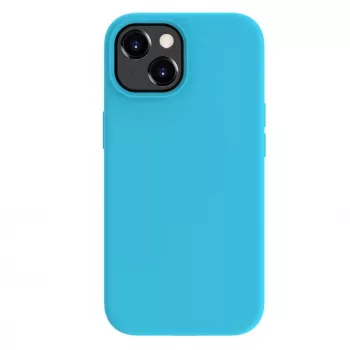 Evelatus Apple iPhone 15 Premium Soft Touch Silicone Case Cyan Blue