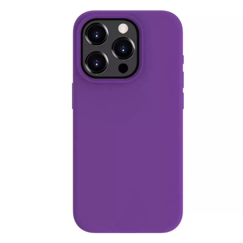 Evelatus Apple iPhone 15 Pro Premium Soft Touch Silicone Case Deep Purple