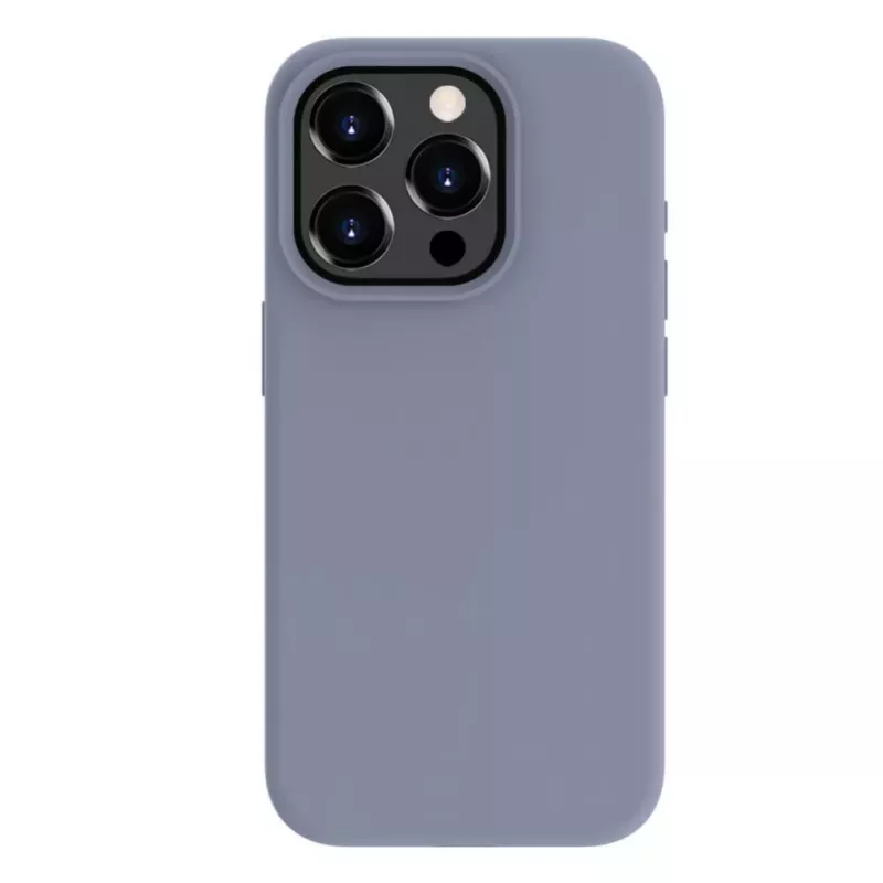 Evelatus Apple iPhone 15 Pro Premium Soft Touch Silicone Case Lavender Gray