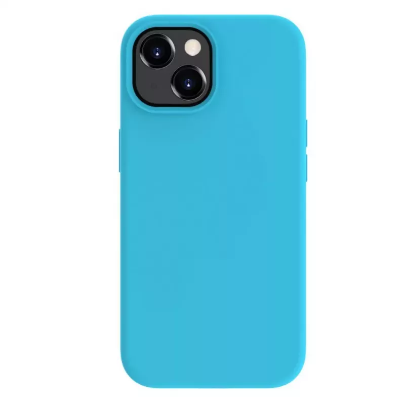 Evelatus Apple iPhone 15 Premium Magsafe Soft Touch Silicone Case Cyan Blue