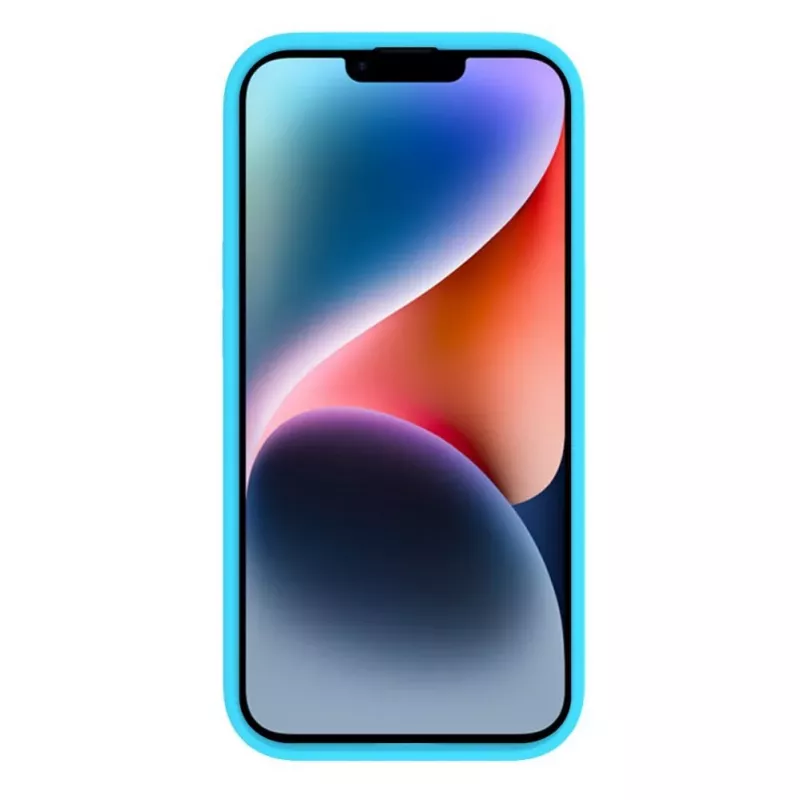 Evelatus Apple iPhone 15 Premium Magsafe Soft Touch Silicone Case Cyan Blue