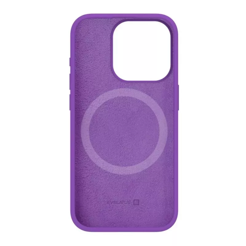 Evelatus Apple iPhone 15 Pro Premium MagSafe Soft Touch Silicone Case Deep Purple
